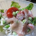 えみんちゅ＊'s cooksnap of when they made トマトと生ハムの冷製パスタ風そうめん☆.