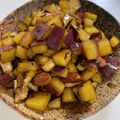 hebotin's cooksnap of when they made 揚げない！ころころナッツ大学芋.