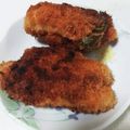 roll21's cooksnap of when they made 鶏むね肉で！しそチーズチキンカツ.