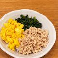 sakupiママ's cooksnap of when they made ふんわりそぼろの3色丼.