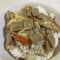 papikun's cooksnap of when they made リメイク♡高野豆腐の煮物で卵とじ丼.