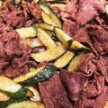 よょぅこ's cooksnap of when they made 牛(豚)こまと胡瓜☆お酢でさっぱり炒め.