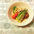 yesmama's cooksnap of when they made 娘に伝えたい＊オクラと豚肉の柚子胡椒煮＊.