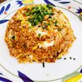 kinniko's cooksnap of when they made 簡単♬おいしい❤キムチ炒飯.