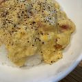 morio28's cooksnap of when they made カルボナーラごはん　簡単　時短　おいしい.