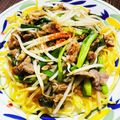 kinniko's cooksnap of when they made 牛肉ともやしとにらで☆あんかけ焼きそば.
