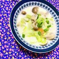 ふたごゆき's cooksnap of when they made ほんわかあったか　白菜とツナの豆乳スープ.