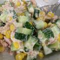 ま−。's cooksnap of when they made 簡単☆きゅうりとツナとコーンのサラダ.