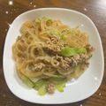 しなもーん♡'s cooksnap of when they made ☆マロニー♪と挽肉とレタスのチャプチェ.