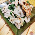 かわゆう1211's cooksnap of when they made モロヘイヤと豚肉の塩麹炒め.