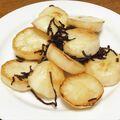 vabochan's cooksnap of when they made カブの塩昆布オリーブオイル炒め.