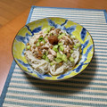 たつよん＠４４４'s cooksnap of when they made 梅きゅうり納豆ささみのさっぱりうどん♪.