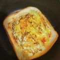 eauasa's cooksnap of when they made 食パン1枚で簡単☆ホットサンド.