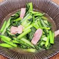 あーこ姐's cooksnap of when they made 小松菜とベーコンのガーリック炒め.