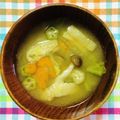 チェックのミニくま's cooksnap of when they made 取れない野菜は味噌汁で(*˙˘˙*)ஐ.