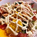 hakobetet's cooksnap of when they made 茹で鶏のスタミナ丼.