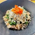 スーパーの常連's cooksnap of when they made ごま油香るシラス、モロヘイヤ丼.