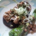 ねこはがき's cooksnap of when they made 米ナスの肉味噌のせ.