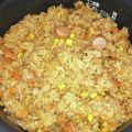 クック3MDVXE☆'s cooksnap of when they made 炊飯器で！カレーピラフ♬.