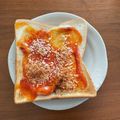 chikinda's cooksnap of when they made ピザソースだけで美味しいサクサクトースト.