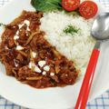 在宅勤務のおじさん's cooksnap of when they made デミグラスソース缶で　ハッシュドビーフ.