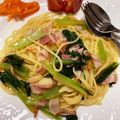 kpえもん♪'s cooksnap of when they made 桜海老と小松菜のペペロンチーノ.