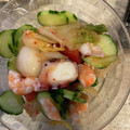 ようさんママ's cooksnap of when they made タコときゅうりとトマトのキムチ和え.