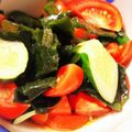 earth。's cooksnap of when they made トマトとわかめのサラダ♪.