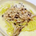 くみちょ～～'s cooksnap of when they made ◆鍋ひとつ♡ツナときのこのスパゲッティ◆.