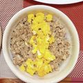ぽむぽむ★☆'s cooksnap of when they made 豆腐そぼろ丼.