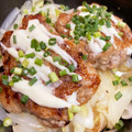 かつぞう☆'s cooksnap of when they made オッサンの竜田揚げ風マヨガリ豚丼.