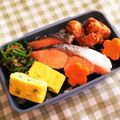 あんＰＡＮ's cooksnap of when they made ヘルシーゆで鮭で♫　２段のり弁♡.