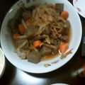 サトモユリア's cooksnap of when they made 牛筋とごぼうのうま～い☆甘辛煮～☆.
