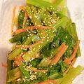 ももゆみ1230's cooksnap of when they made レンチン★小松菜と人参の旨辛ナムル.