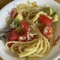 shimaぷりん's cooksnap of when they made 和風☆アボカドとしらすの冷製パスタ.