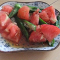 きらり流れ星's cooksnap of when they made オクラとトマトのサッパリ梅サラダ.