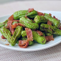 クック3539PY☆'s cooksnap of when they made ししとうとベーコンのごま和え.