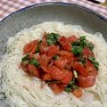 となりのととろっ♪'s cooksnap of when they made トマトとバジルとシーチキンそうめん.