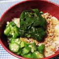 nyanco先生's cooksnap of when they made オカワカメと納豆のネバネバ和え♪.