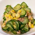 あっくん５９'s cooksnap of when they made こどもも喜ぶ!!きゅうりのサラダ.