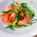 ☆３匹の子ぶた☆'s cooksnap of when they made 切って和えるだけ胡瓜とトマト塩昆布サラダ.