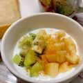 ☆あいちゃん's cooksnap of when they made シナモン香る♪りんごとキウイのヨーグルト.
