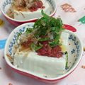 赤い電話's cooksnap of when they made ♡お豆腐に、梅と大葉とごま油♡.