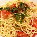 rietles☆'s cooksnap of when they made 簡単☆トマトとツナの和風冷製パスタ.