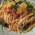 MegamiCafe's cooksnap of when they made 生桜えびと新玉ねぎのペペロンチーノ.