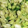 shelly616's cooksnap of when they made 鶏ささみのアボカドときゅうりの和風丼♪.