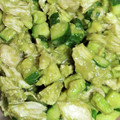shelly616's cooksnap of when they made 鶏ささみのアボカドときゅうりの和風丼♪.