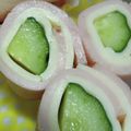 ♡AKRMM♡'s cooksnap of when they made お弁当・おつまみに♪胡瓜のハムチー巻き.