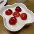 ゆいランラン's cooksnap of when they made 桜ん坊の種取り☆カナッペ♪.