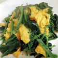 あんまかろん☆'s cooksnap of when they made ほうれん草のエッグバター炒め.